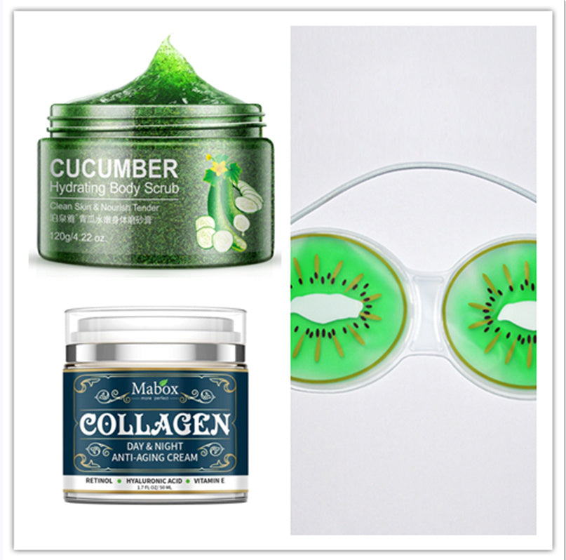Cucumber skin beautiful white skin peels facial scrub Cucumber skin beautiful white skin peels facial scrub